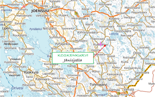 Koskenkurvi - L&auml;hikartta